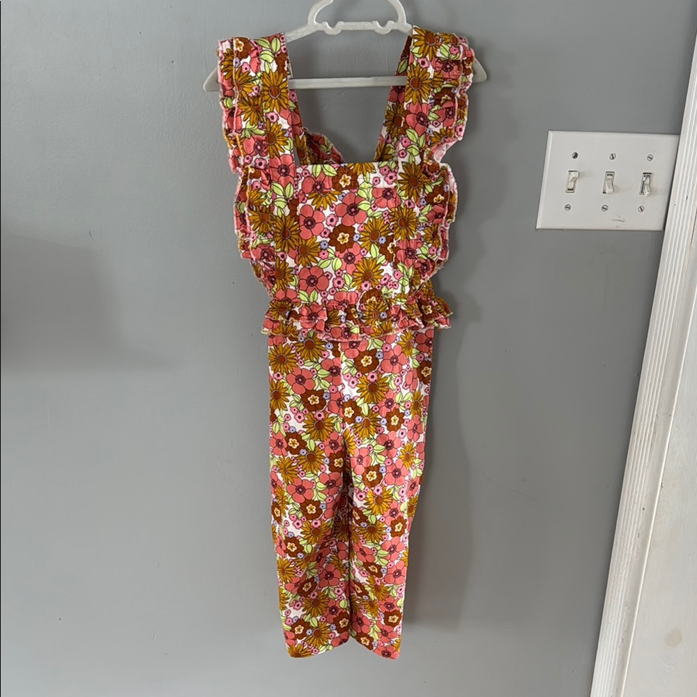 Floral Ruffle Jumpsuit wondering nation